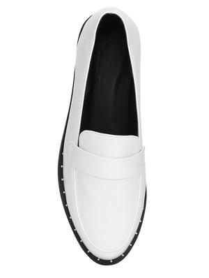 white pu slip on loafers - 17026600 - Standard Image - 4