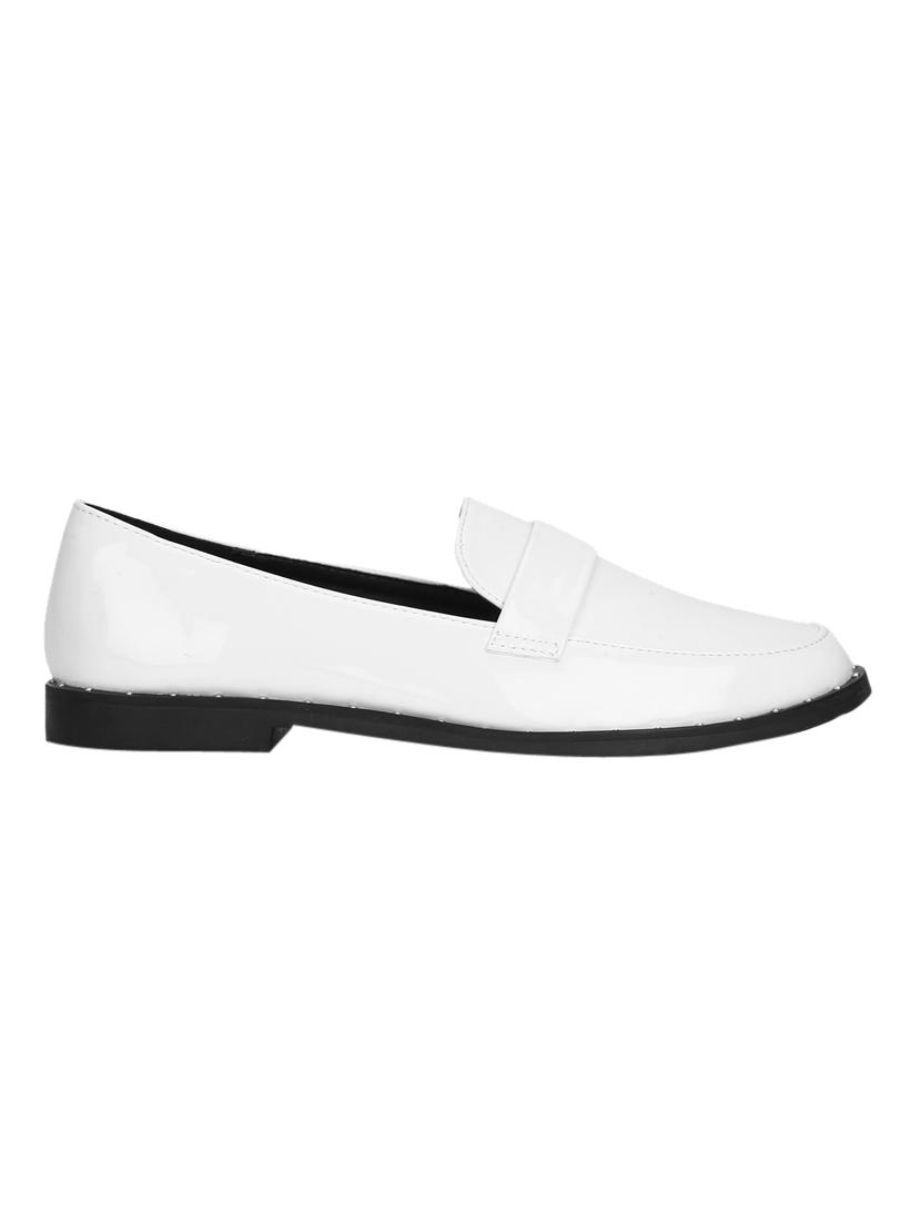 white pu slip on loafers - 17026600 - Zoom Image - 2
