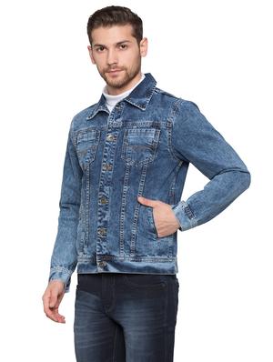 blue washed denim jacket - 17026685 - Standard Image - 2