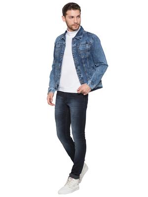 blue washed denim jacket - 17026685 - Standard Image - 4