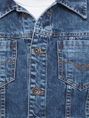 blue washed denim jacket - 17026685 - Standard Image - 5