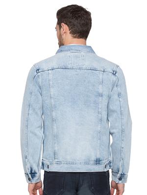 blue washed denim jacket - 17026686 - Standard Image - 3