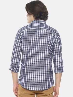 blue checkered casual shirt - 17027026 - Standard Image - 3