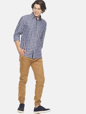 blue checkered casual shirt - 17027026 - Standard Image - 4