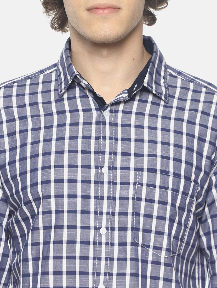 blue checkered casual shirt - 17027026 - Zoom Image - 5
