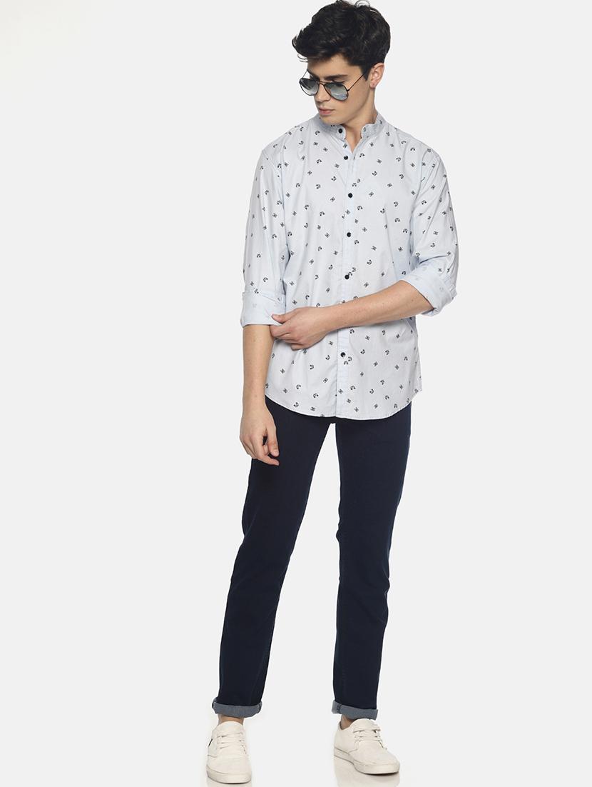 light blue printed casual shirt - 17027027 - Zoom Image - 4