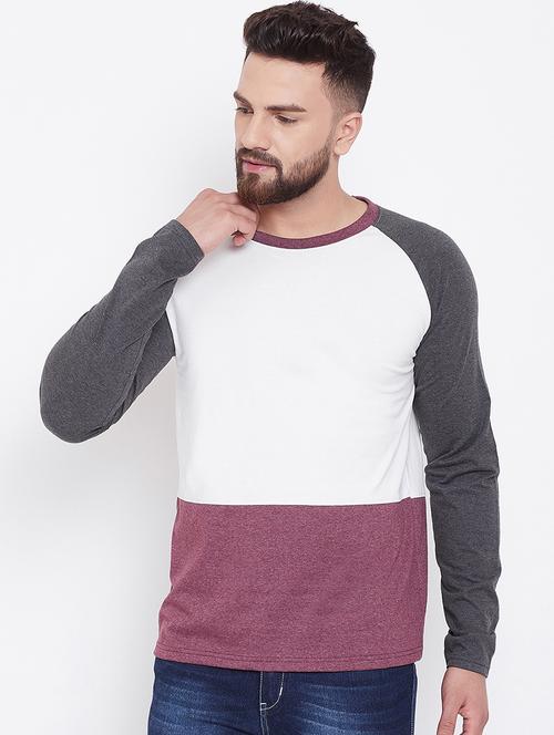 multi colored color block t-shirt - 17027070 - Standard Image - 1