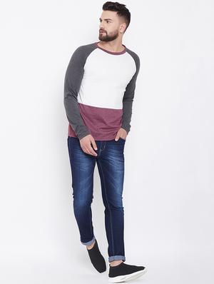 multi colored color block t-shirt - 17027070 - Standard Image - 4