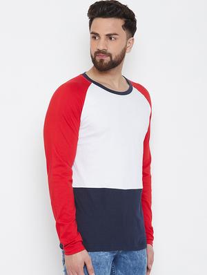 white color block tshirt - 17027098 - Standard Image - 2