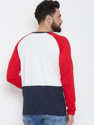 white color block tshirt - 17027098 - Standard Image - 3
