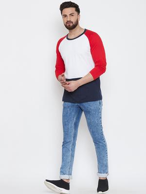 white color block tshirt - 17027098 - Standard Image - 4