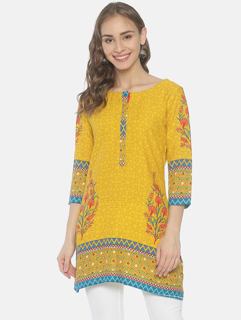 printed straight kurti - 17027275 - Zoom Image - 1