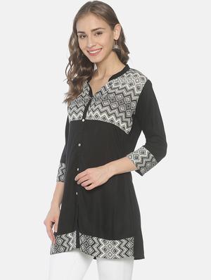 printed a-line kurti - 17027276 - Standard Image - 2
