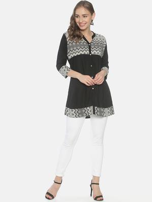 printed a-line kurti - 17027276 - Standard Image - 4