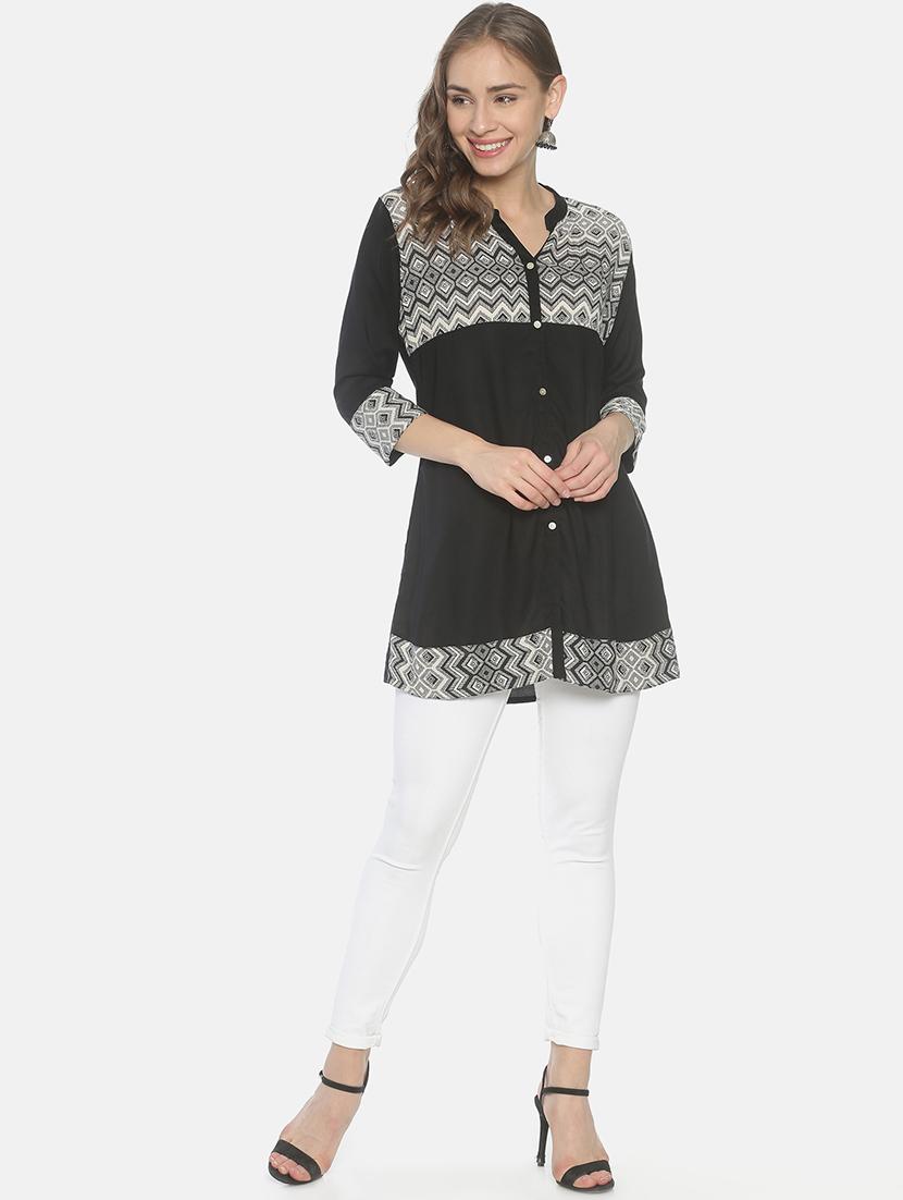 printed a-line kurti - 17027276 - Zoom Image - 4