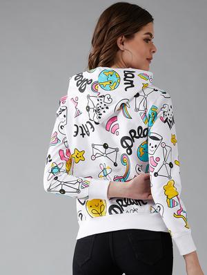 white cotton hoodies sweatshirt - 17027289 - Standard Image - 3