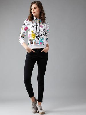 white cotton hoodies sweatshirt - 17027289 - Standard Image - 4