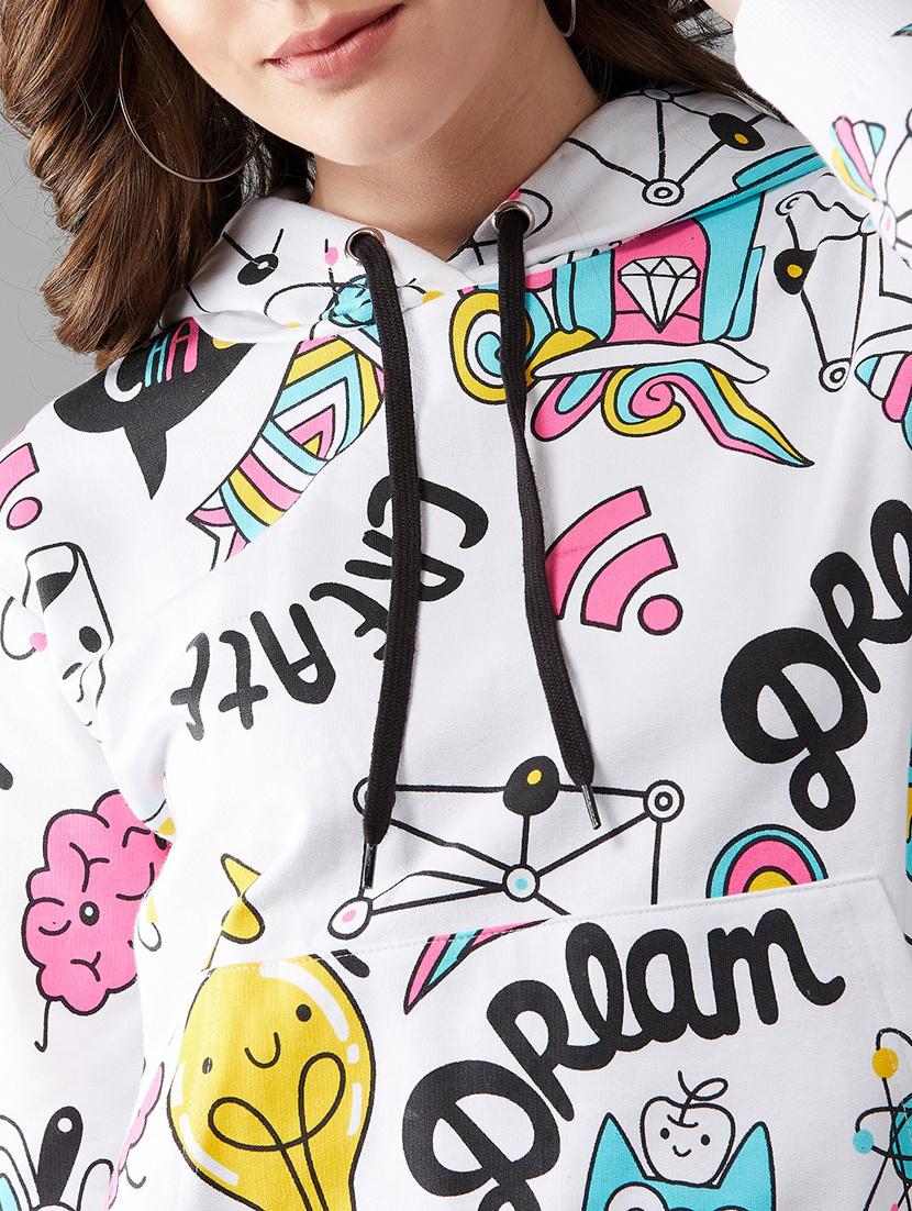 white cotton hoodies sweatshirt - 17027289 - Zoom Image - 5