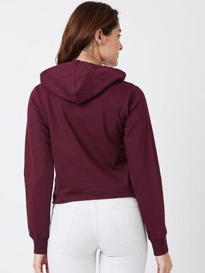 maroon cotton hoodies sweatshirt - 17027295 - Standard Image - 3
