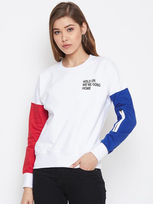 multi colored cotton regular sweatshirt - 17027303 - Standard Image - 1