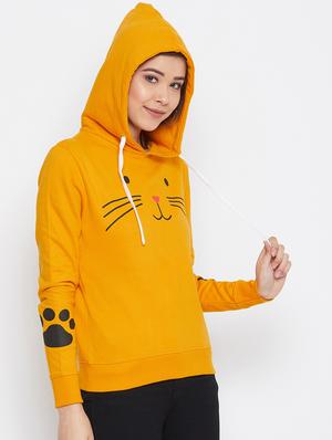 yellow cotton hoodies sweatshirt - 17027308 - Standard Image - 2
