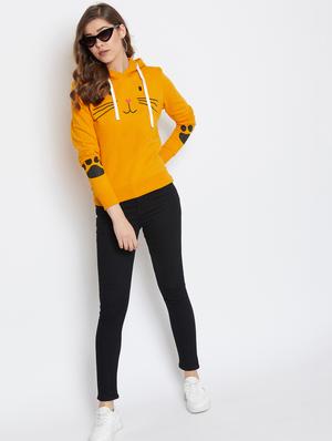 yellow cotton hoodies sweatshirt - 17027308 - Standard Image - 4