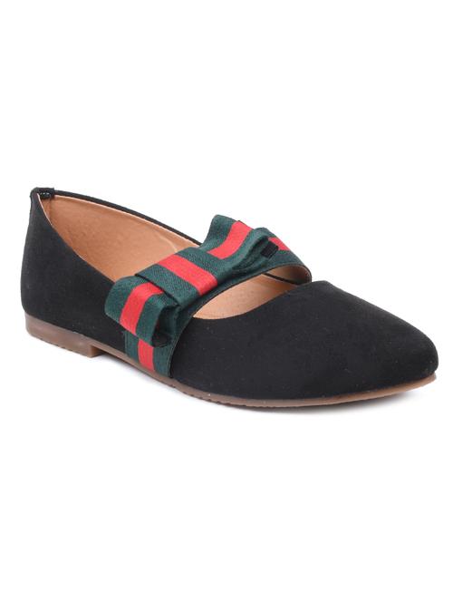 black suede slip on ballerina - 17027326 - Standard Image - 1