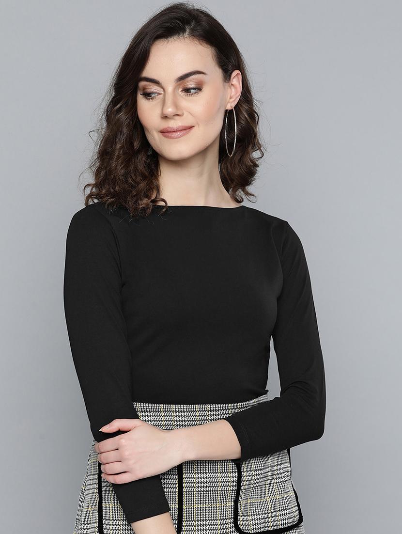 boat neck solid top - 17027443 - Zoom Image - 1