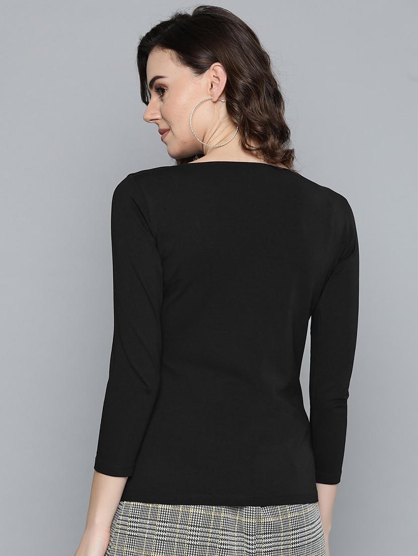 boat neck solid top - 17027443 - Zoom Image - 3