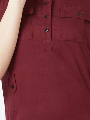 slit pockets a-line dress - 17027513 - Standard Image - 5