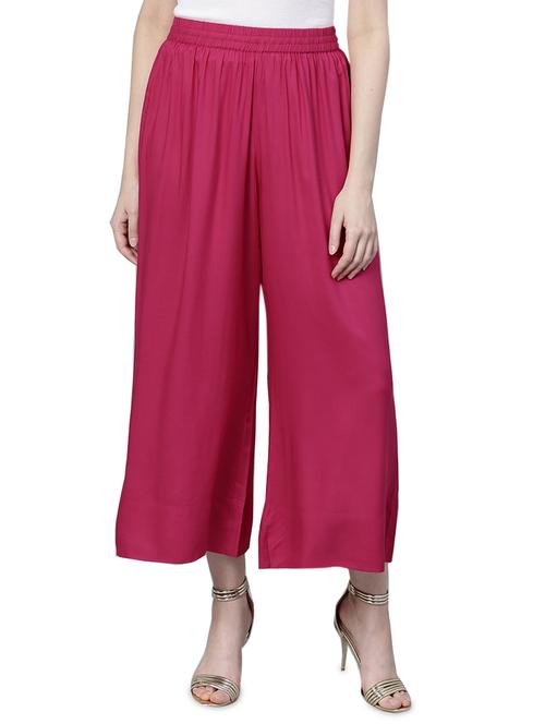 solid flared palazzo - 17027567 - Standard Image - 1