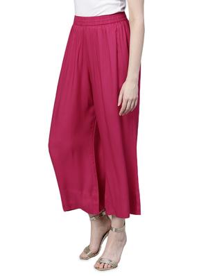 solid flared palazzo - 17027567 - Standard Image - 2