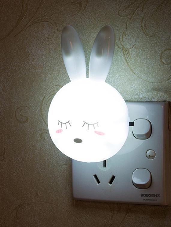 rabbit led night lamp plug in lamp wall socket night light - 17027588 - Zoom Image - 2