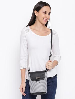 black leatherette regular sling bag - 17027631 - Standard Image - 5