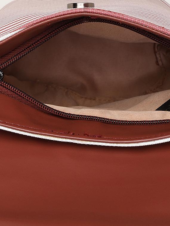 brown leatherette regular sling bag - 17027632 - Zoom Image - 3