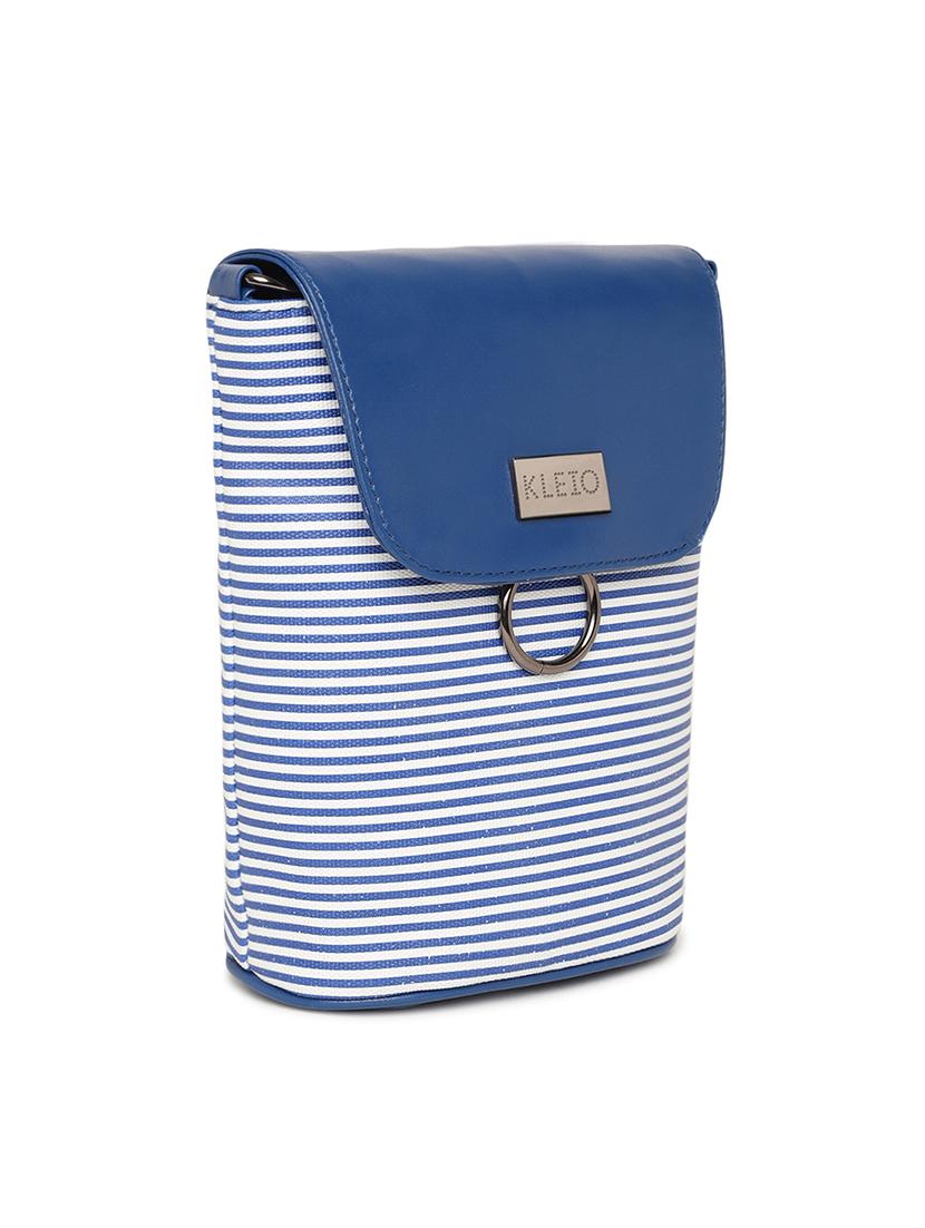 blue leatherette regular sling bag - 17027633 - Zoom Image - 4