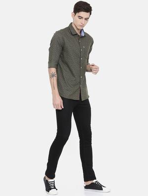 green printed casual shirt - 17027660 - Standard Image - 4