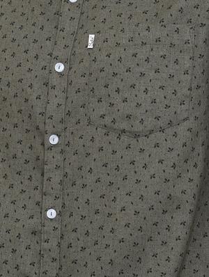 green printed casual shirt - 17027660 - Standard Image - 5