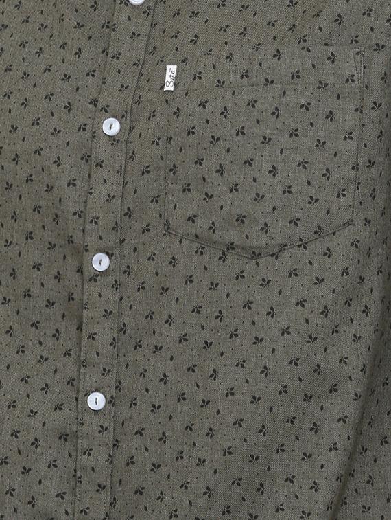 green printed casual shirt - 17027660 - Zoom Image - 5