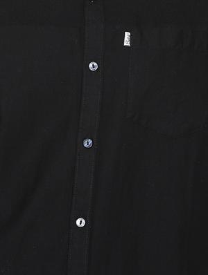 black solid casual shirt - 17027662 - Standard Image - 5