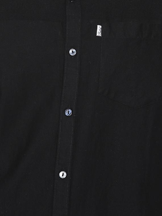 black solid casual shirt - 17027662 - Zoom Image - 5