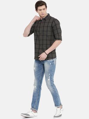 green checkered casual shirt - 17027665 - Standard Image - 4