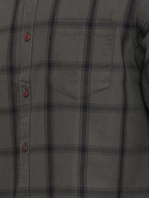 green checkered casual shirt - 17027665 - Standard Image - 5
