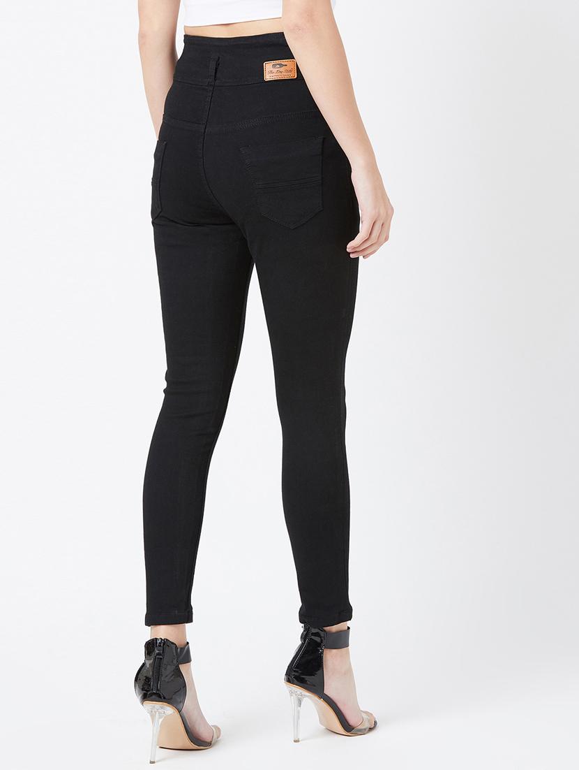 high rise solid jeans - 17027686 - Zoom Image - 3