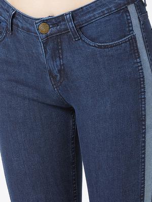 side tape frayed hem jeans - 17027691 - Standard Image - 5