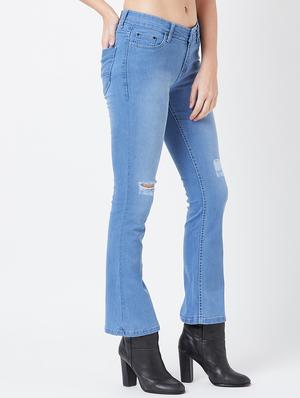 mid rise distressed jeans - 17027697 - Standard Image - 2