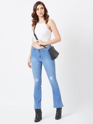 mid rise distressed jeans - 17027697 - Standard Image - 4