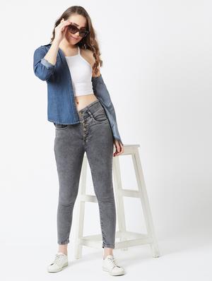 mid rise acid wash jeans - 17027700 - Standard Image - 4
