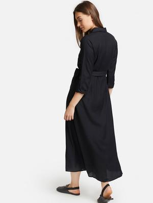 tie front button-up shirt dress - 17028248 - Standard Image - 3