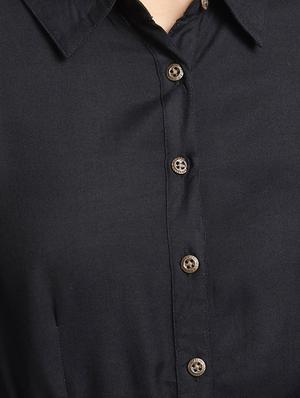 tie front button-up shirt dress - 17028248 - Standard Image - 4
